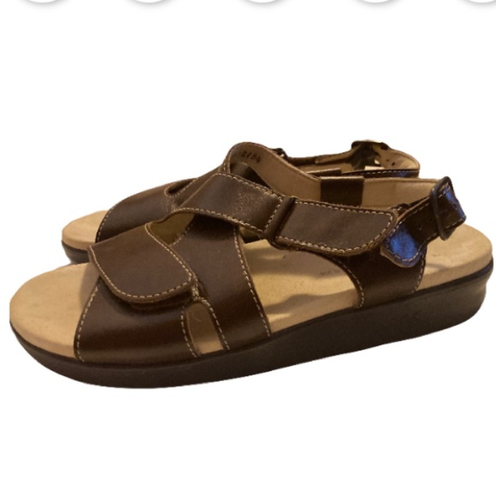 SAS Women’s Tripad Comfort Huggy All Day Brown Leather Sandals 8.5 N